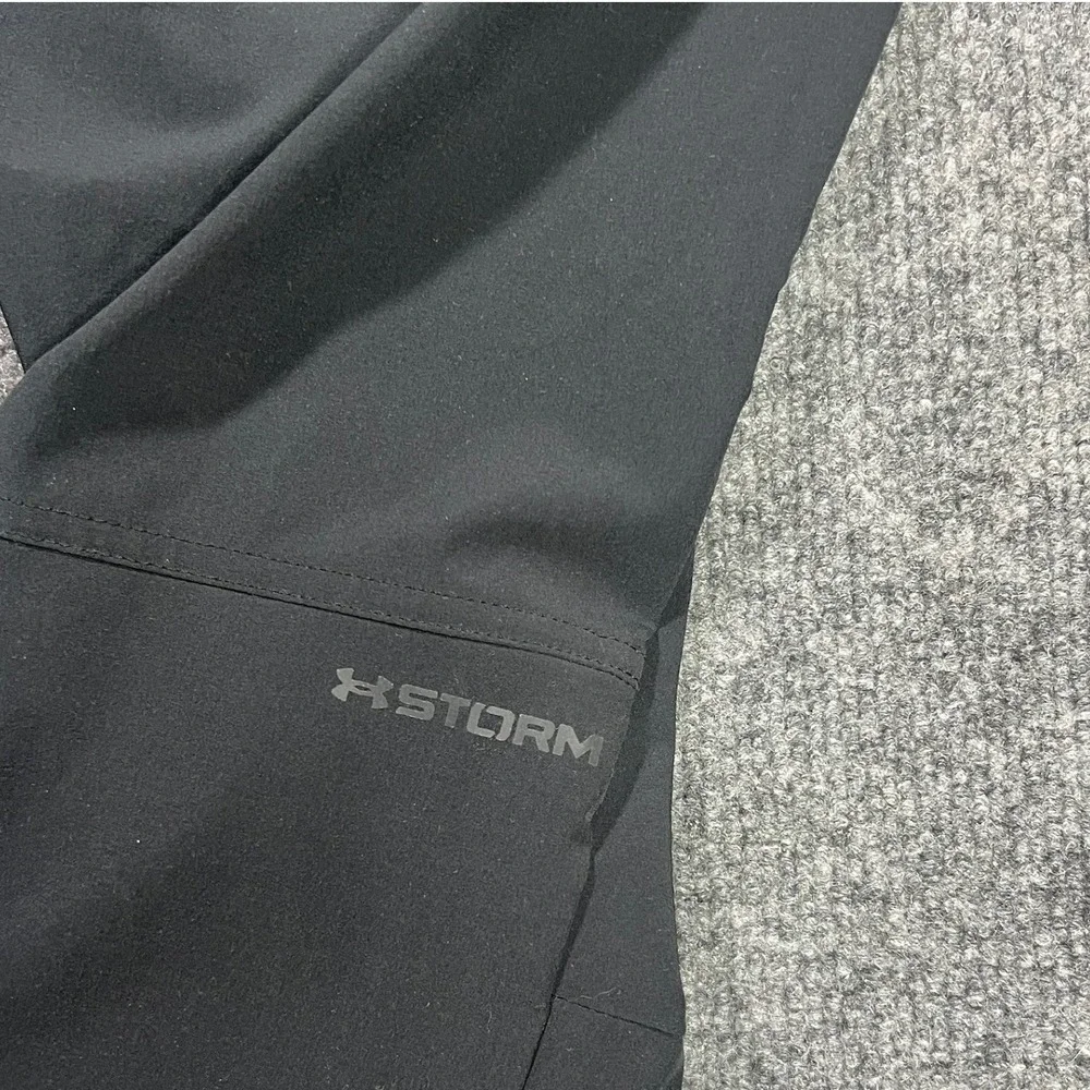 Under Armour Storm Fusion Mens 32 Golf Hiking Pants Fitted Black UPF-50+ 1331851